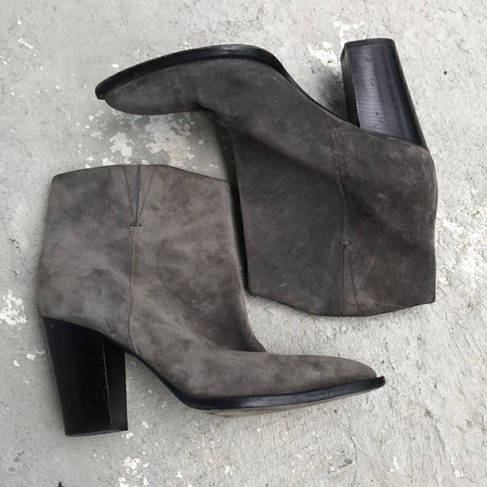 Vince Erving Gray Ankle Boots